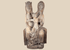 Hand-carved European wooden sculpture depicting the Virgin Mary, Saint Anne, and the Christ Child in Gothic Revival style