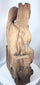 Antique European Gothic Revival devotional sculpture carved from a substantial single block of wood