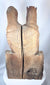 Late 19th century European devotional wood sculpture featuring the Virgin Mary and Christ Child