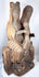 European Gothic-style carved wood religious artwork with visible tool marks and aged patina
