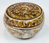 Sawankhalok stoneware box displaying extensive glaze loss and archaeological wear