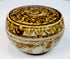 Small Sawankhalok lidded box showing its rounded body and domed cover