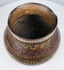 Upper view of Mesoamerican redware bowl showing wide opening, painted rim and interior surface