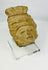 Fragmento de cabeza de terracota mesoamericana | Figura ceremonial con tocado de abanico | I milenio d. C.