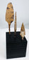 Broad leaf-shaped iron arrowhead with surviving tang and archaeological corrosion