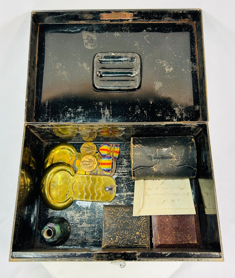 Royal Navy and American Civil War heritage archive housed in named iron strongbox