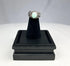 Ancient Neo-Assyrian silver ring from Mesopotamia 9th–7th century BCE with turquoise bezel