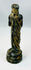 Classical revival bronze statue with detailed folds and compact form