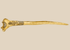 19th-century New Guinea Highlands ritual dagger fashioned from a human humerus with natural pigment decoration