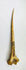 Full-length view of New Guinea human humerus bone dagger with tapered point and painted geometric motifs