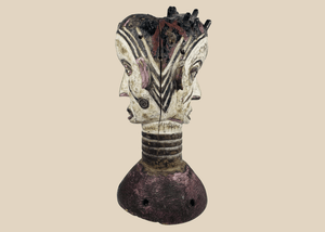 Nigerian Igbo Janus Dance Crest | Ceremonial Masquerade Headdress | Mid-20th Century
