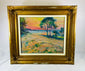 Original oil on panel painting of Black Rock, Bay of Fundy near Truro, Nova Scotia, signed by artist Guy