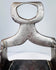 Ottoman military stirrup from the 1600s with floral openwork footplate and decorative silver damascene remnants.