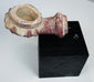Side view of terracotta pipe with tubular socket and moulded terminal rings
