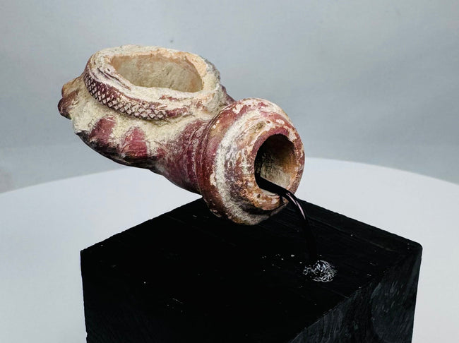 Late Ottoman ceramic pipe bowl dating to circa 1750–1900 CE