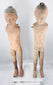 Tall Han Dynasty stick figure with elongated body and salmon-pink pigment