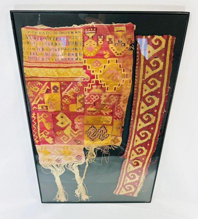 Par de textiles peruanos antiguos | Circa 900-1470 d. C. 