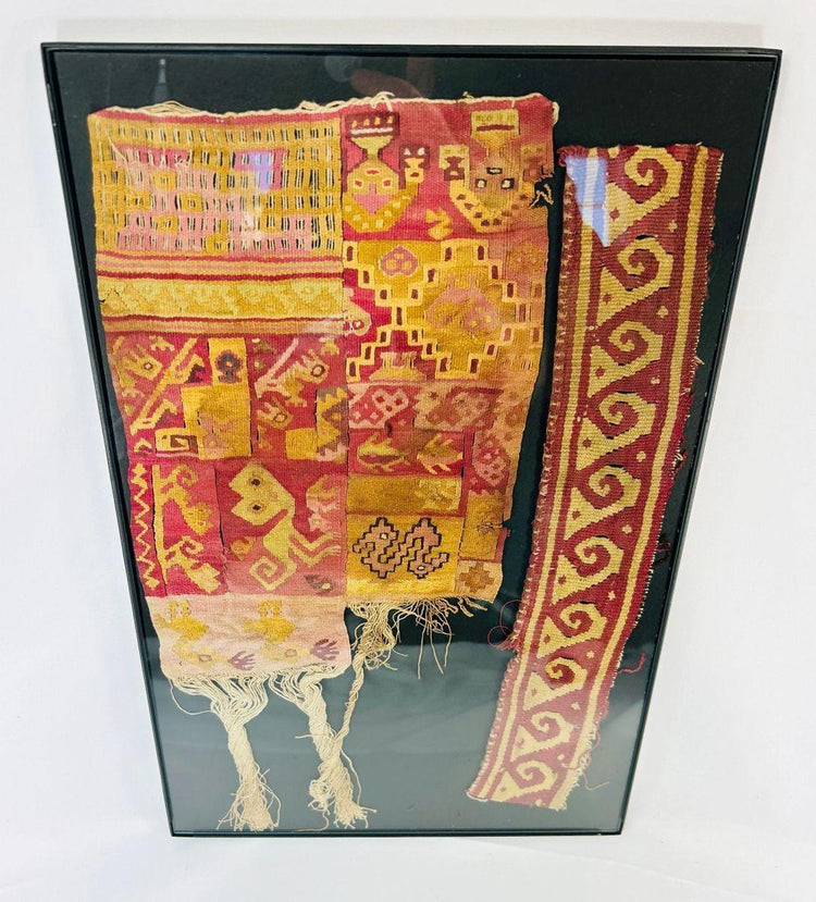 Par de textiles peruanos antiguos | Circa 900-1470 d. C. 