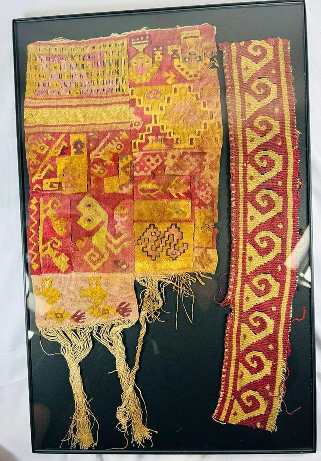 Par de textiles peruanos antiguos | Circa 900-1470 d. C. 