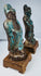 Pair of antique Chinese devotional or funerary figures in fahua-style glazes