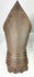 Pair of historic-style gauntlets with weathered metalwork and Gothic decorative elements.