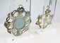 Antique Catholic pendant with silver frame and religious portrait
