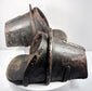 Side view of Renaissance Spanish estribos de tapadera protective cavalry stirrups