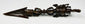 Tibetan Buddhist bronze ritual implements with natural patina