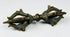 Pair of Tibetan Buddhist ritual objects in cast bronze