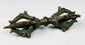 Pair of Tibetan Buddhist ritual objects in cast bronze