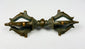 Himalayan bronze phurba dagger with accompanying double vajra