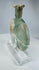 Early Roman free-blown glass cosmetic flask with archaeological weathering and repaired neck