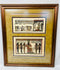 Ancient Egyptian ritual and funerary scene on papyrus, modern framed reproduction