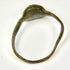 Roman Imperial bronze finger ring with cobalt blue glass stone