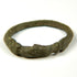 Ancient Roman copper-alloy finger ring with integrated decorative bezel and archaeological patina