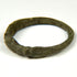 Roman Imperial bronze ring showing worn engraved palm-frond design on the flattened bezel