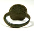Rear view of Late Roman–Early Byzantine bronze finger ring showing solid bezel construction and circular band