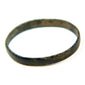 Ancient plain bronze finger band with dark patina and simple narrow profile, Roman to Early Byzantine period