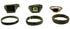 Six ancient bronze finger rings including square bezel, inset, round bezel and plain band forms from the Roman and Byzantine periods