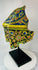 Late 18th-century polychrome corner tile with floral and geometric decoration