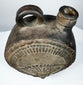 Pre-Columbian ceramic canteen with loop handle and short pouring spout