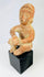 Nayarit/Jalisco Pre-Columbian terracotta funerary figure, circa 300 BCE–300 CE, seated pose, black display stand