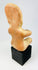 Pre-Columbian Nayarit/Jalisco terracotta sculpture, seated anthropomorphic figure, funerary artifact on stand