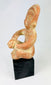 Ancient West Mexican shaft tomb artifact, hand-molded terracotta, red slip, stylized human figure