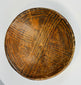 Pre-Columbian painted ceramic bowl with geometric designs and worn surface decoration