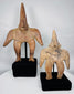 360-degree rotating view of two Ancient Colima Gingerbread terracotta figures from Western Mexico