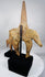 Front view of Ancient Colima Gingerbread terracotta figures with elongated conical heads