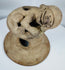 Authentic Manteño Culture terracotta brazier lid from coastal Ecuador with hand-modeled ceremonial decoration.
