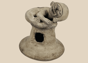 Pre-Columbian Manteño Terracotta Incensario | Anthropomorphic Brazier Lid | Ecuador | Detailed Provenance | Circa 800 BCE–800 CE