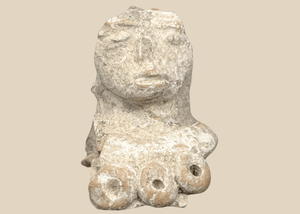 Pre-Columbian Mesoamerican Female Figure Fragment | 300 BCE–600 CE